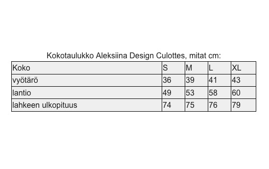 Culottes Housut pellava musta