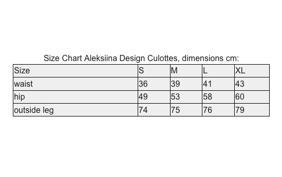 Culottes Housut pellava sininen