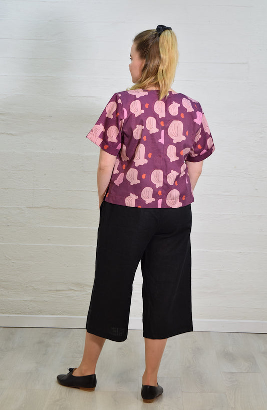 Leena skjorta skal plommon