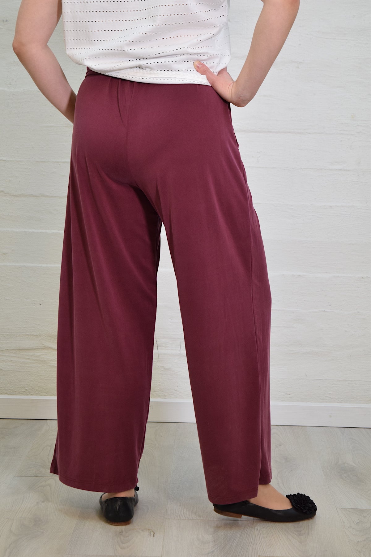 Linen pants, plum