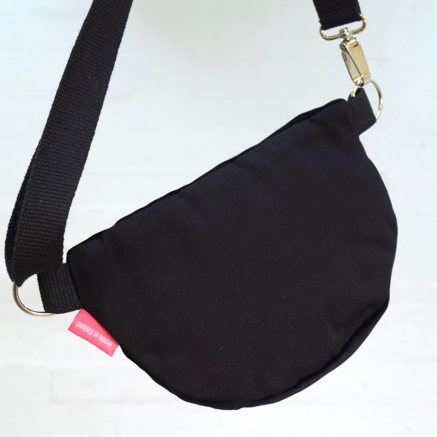 Olga crossbody -laukku sileä sametti, musta