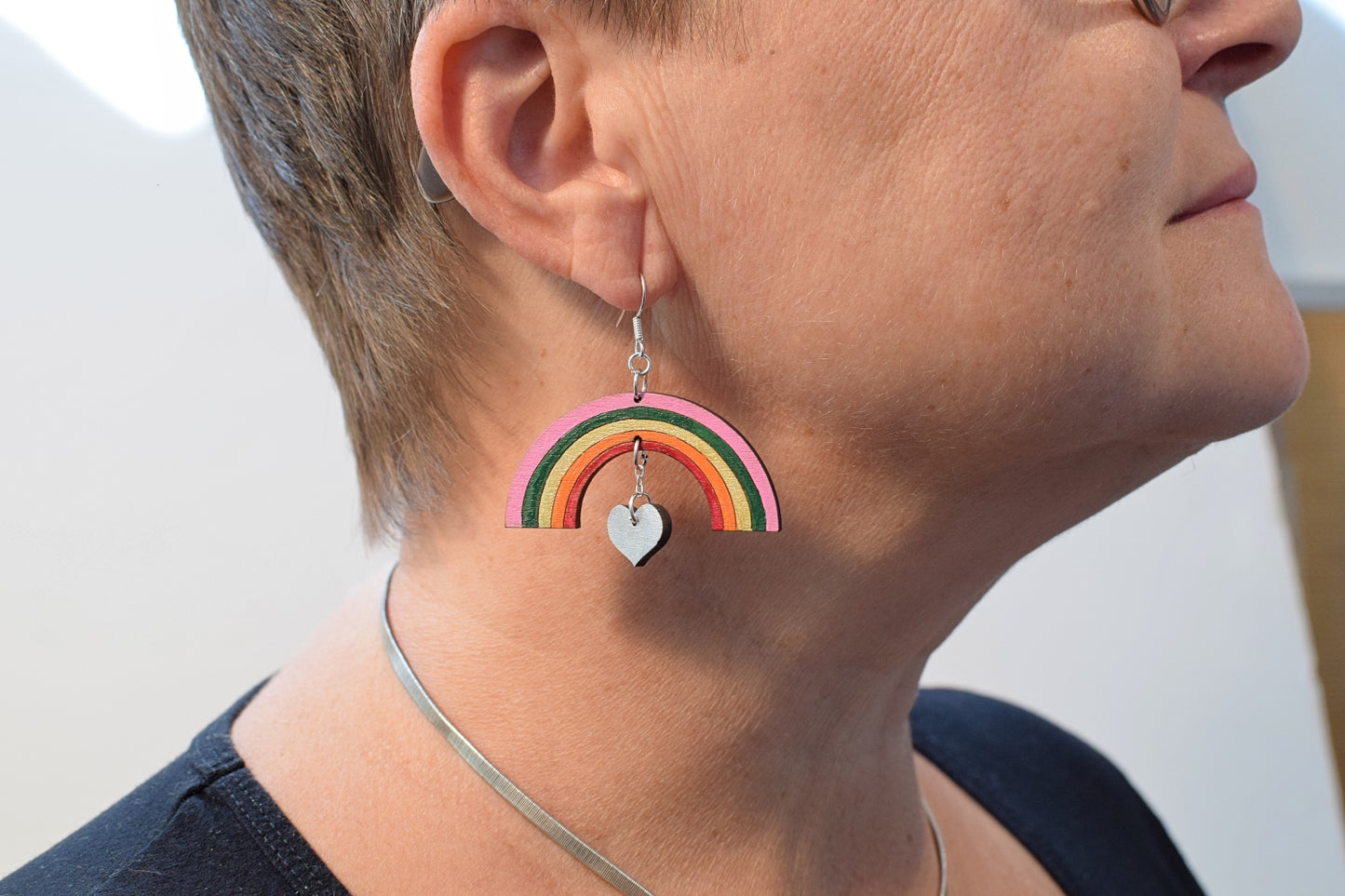 Rainbow Heart Korvakorut