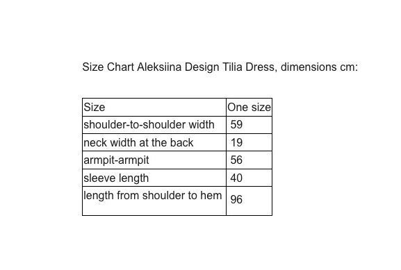 Tilia mekko musta One Size