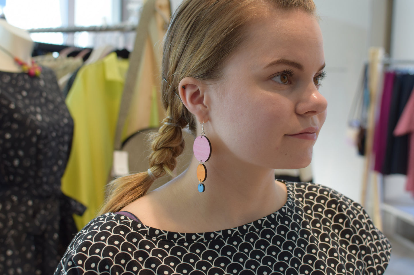 Bubbles Big Rainbow Earrings