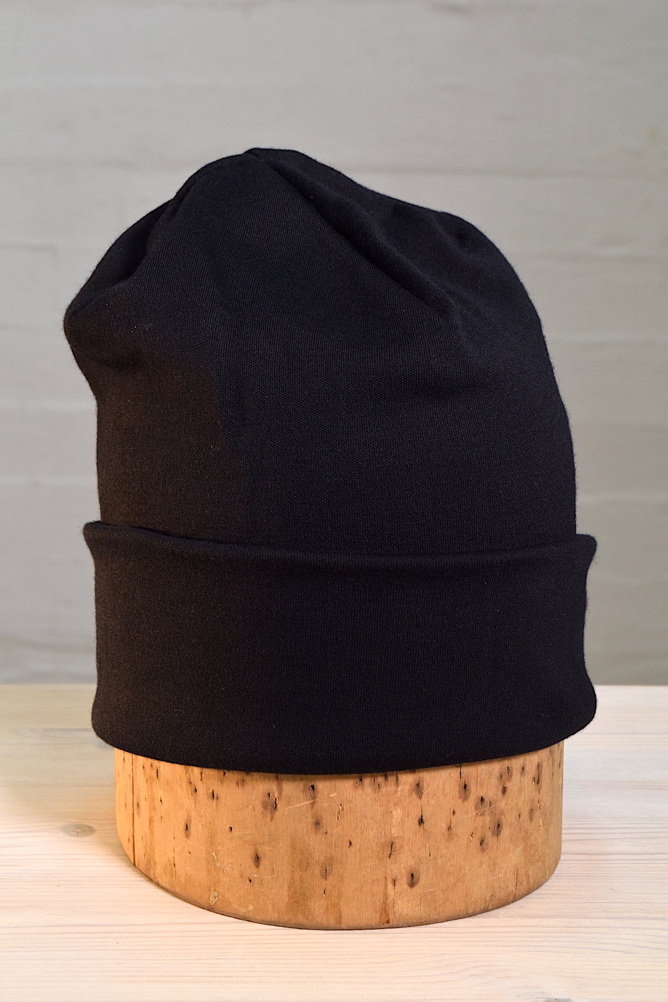 Merino wool beanie, black, unisex One Size