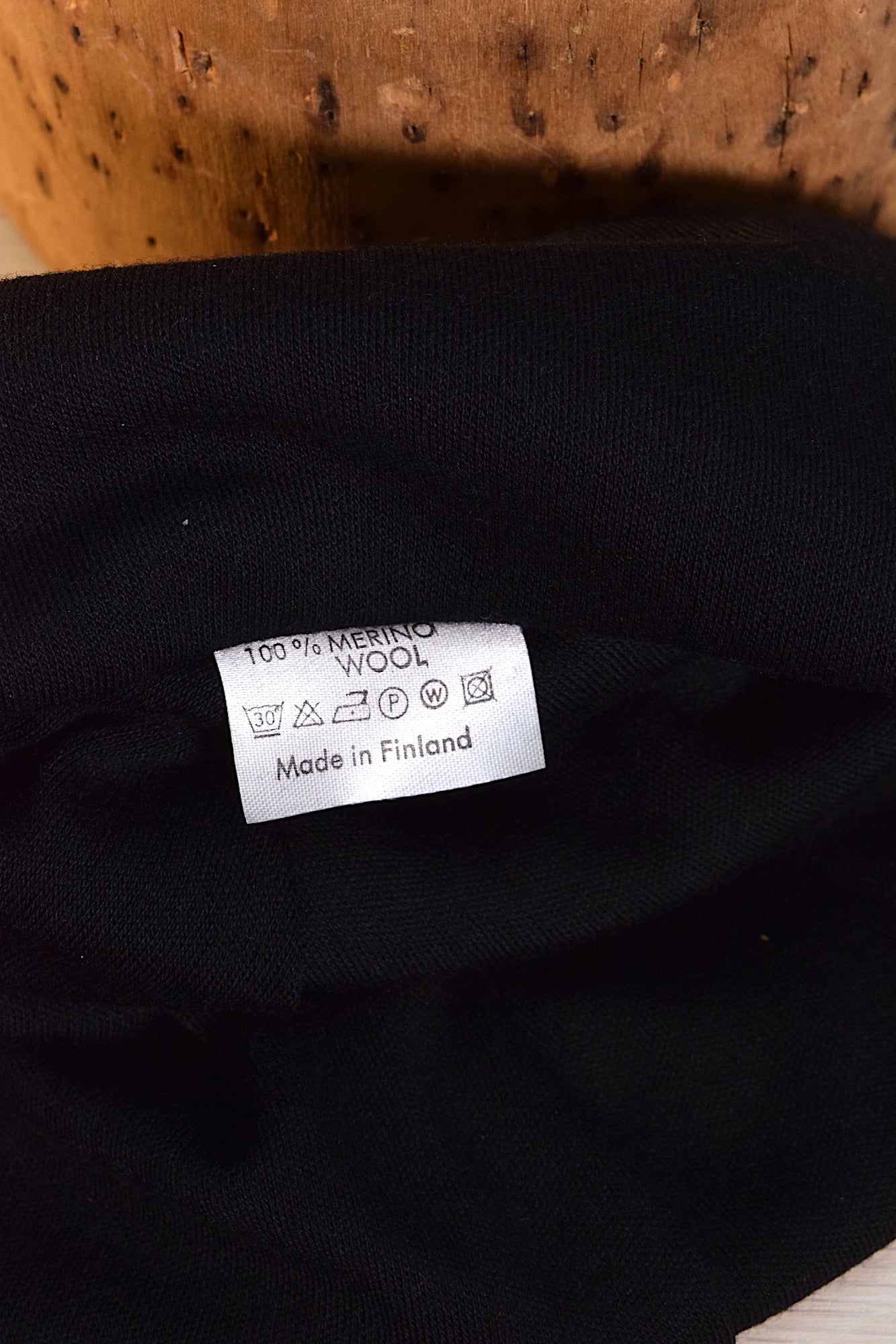 Merino wool beanie, black, unisex One Size