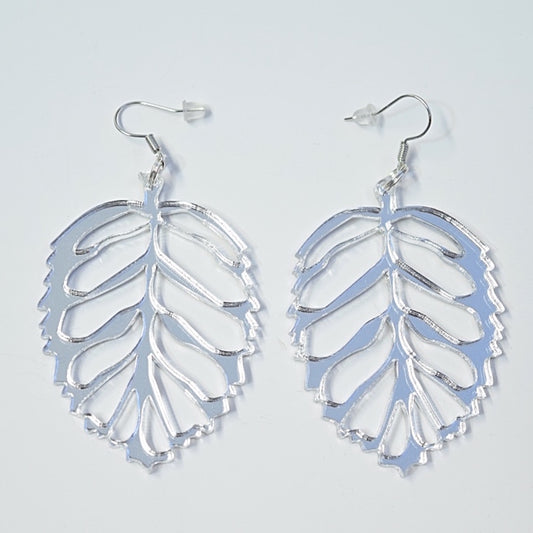 Aleksiina Design Lehti korvakorut hopeapeili