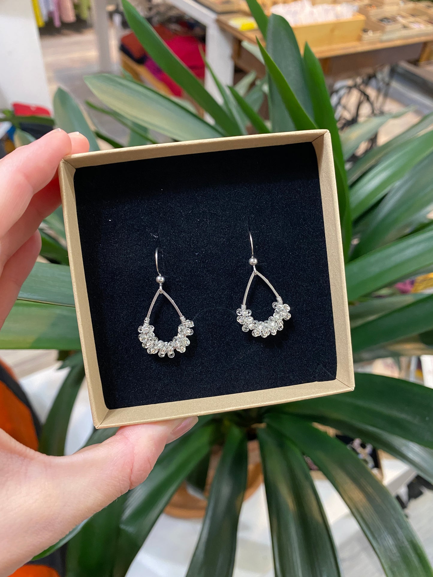 Mini Glass Drops Drop Silver