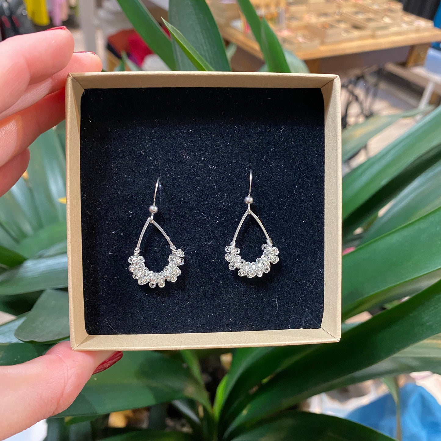 Mini Glass Drops Drop Silver