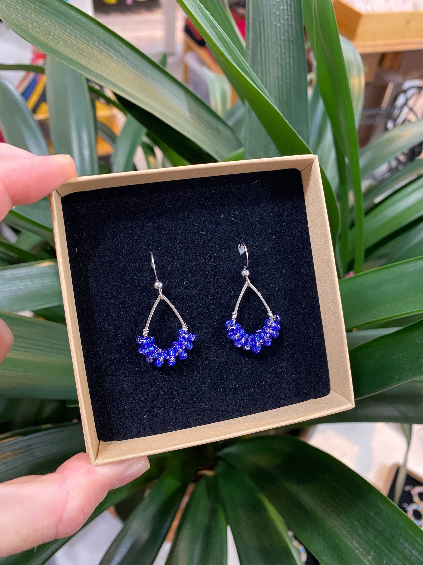 Mini Lasipisaroita Korvakorut Pisara Sininen