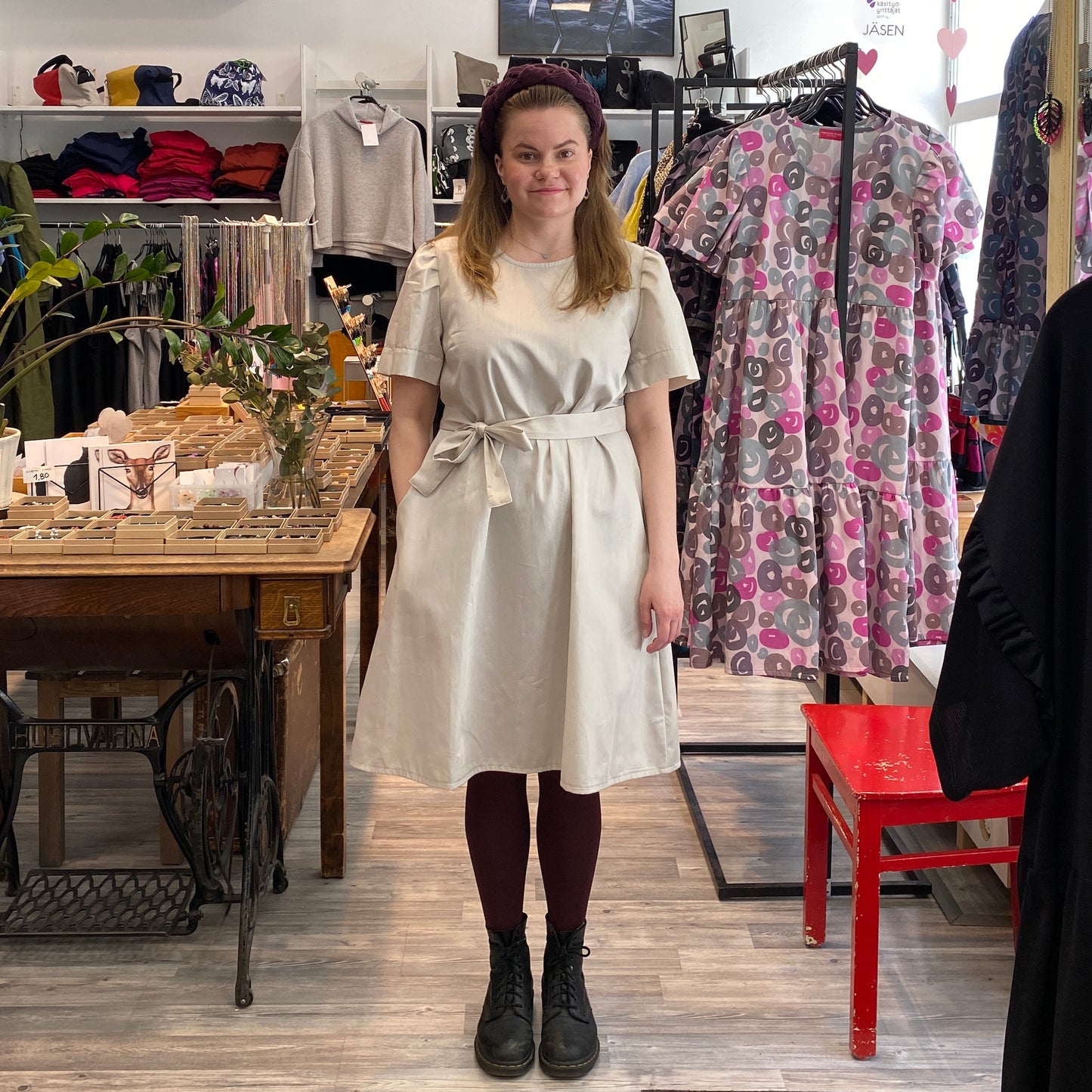 Roosa Dress Light Grey