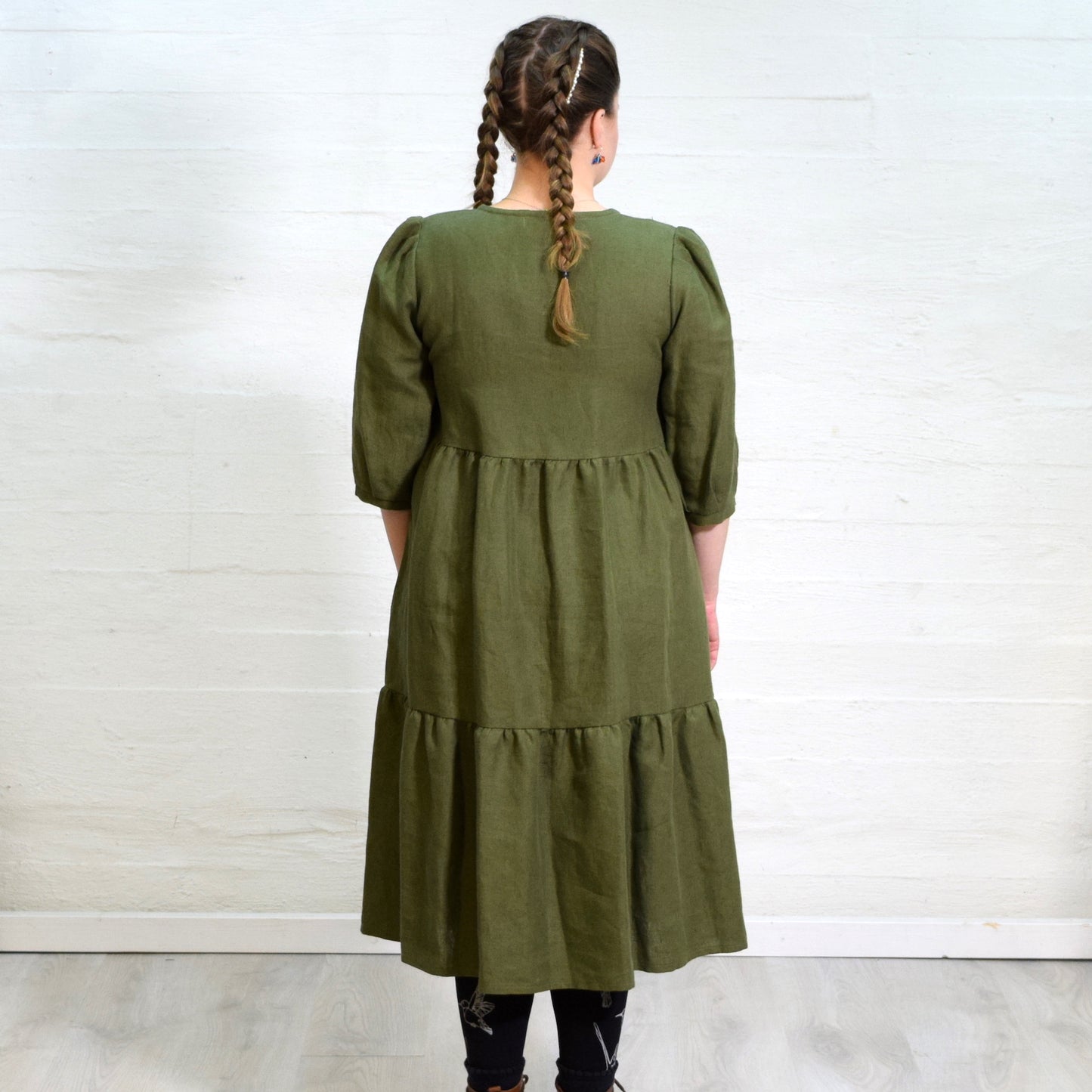 Aleksiina Design Alva -pellavamekko, vihreä