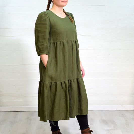Aleksiina Design Alva -pellavamekko, vihreä