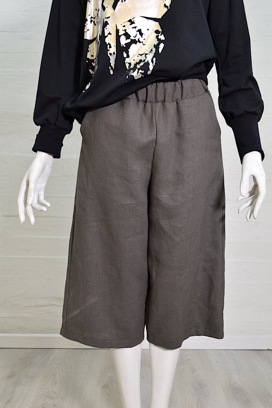 Culottes Pants linen grey