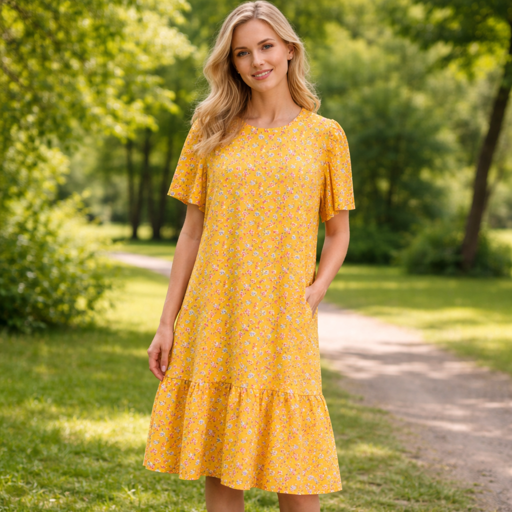 Aleksiina Design Kara mekko keltainen
