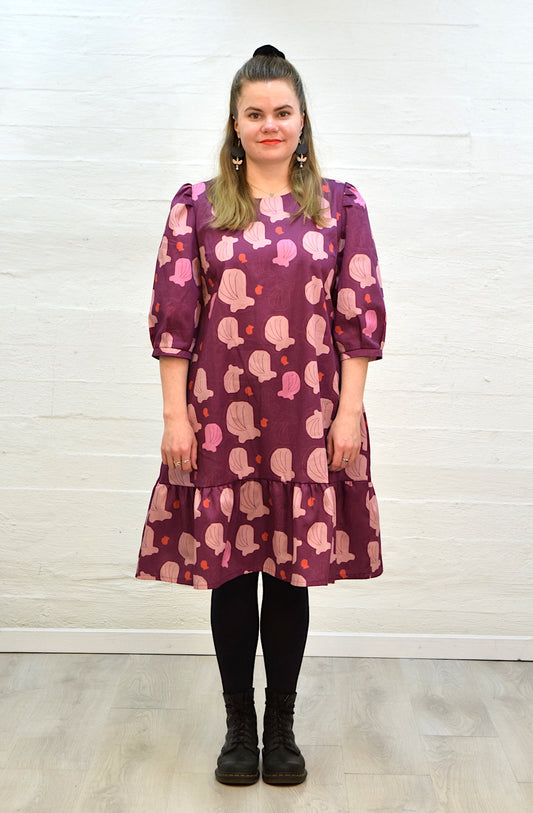 Karla dress, seashell, plum