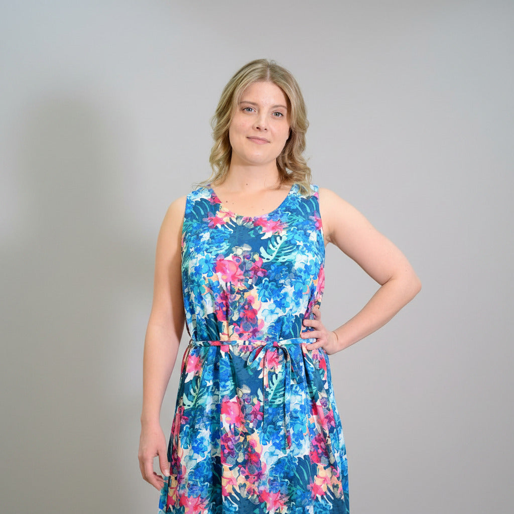 Karoliina dress, blue flower