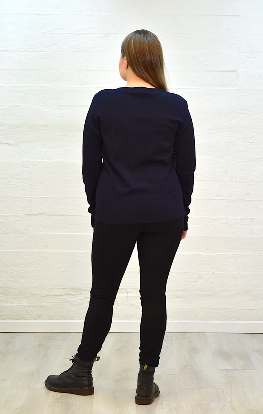 Aleksiina Design villapaita merino, tummansininen