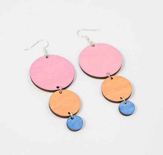 Bubbles Big Rainbow Earrings