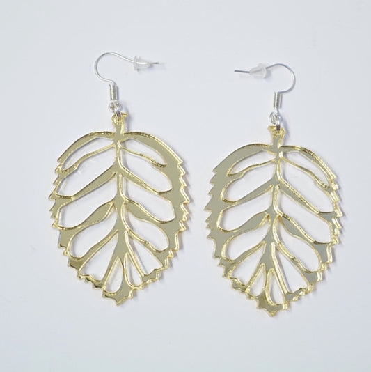 Aleksiina Design Lehti Korvakorut Kultapeili 4 cm