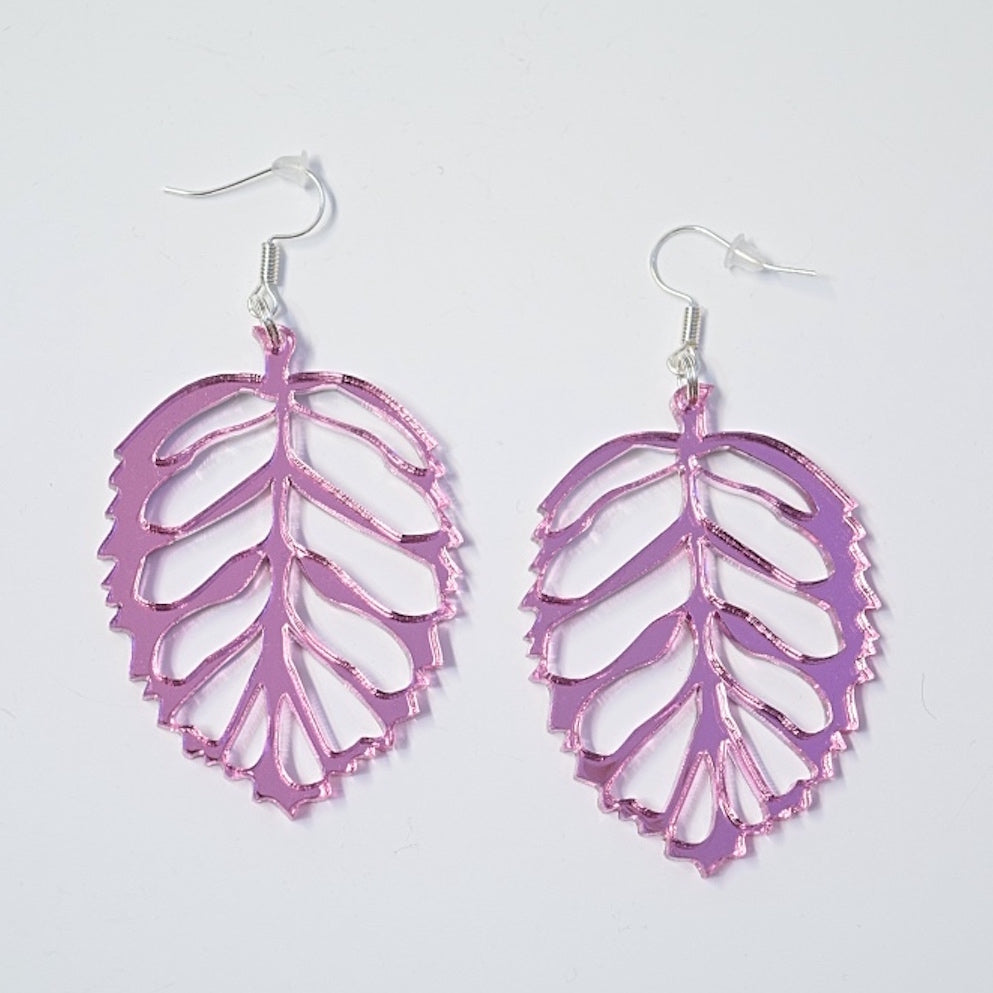 Aleksiina Design Lehti Korvakorut pinkkipeili