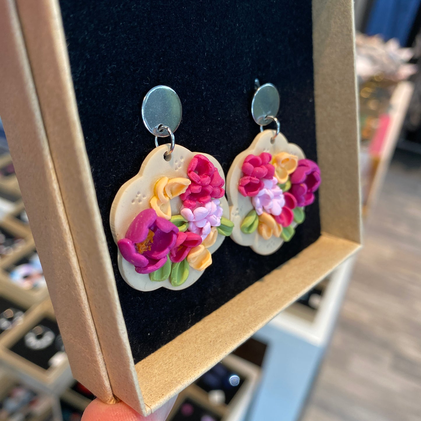 Blommor örhängen
